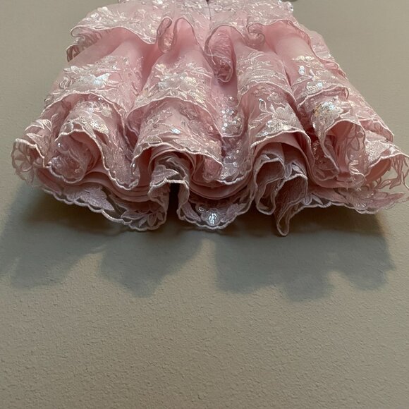 JJ'S HOUSE,  Size 0, short, LIGHT PINK, SEQUIN, HOMECOMING, PRINCESS DRESS - Picture 13 of 15